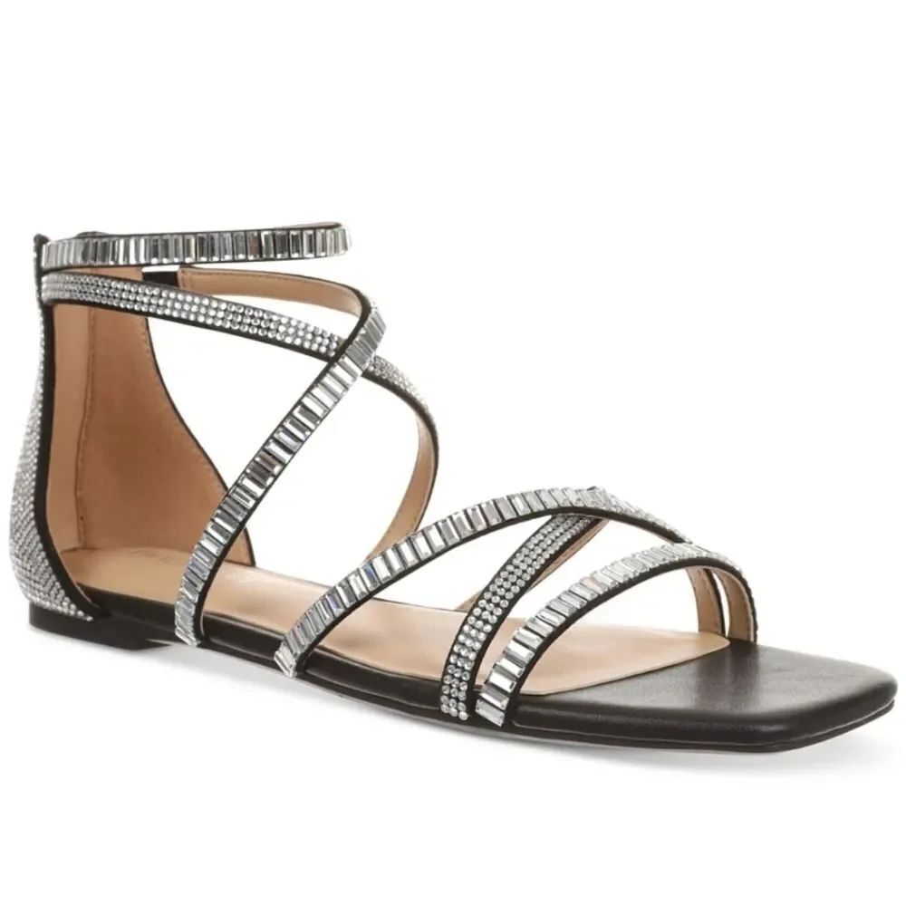 BRAND NEW THALIA SODI WOMEN'S DANA EMBELLISHED STRAPPY FLAT Flat SANDALS